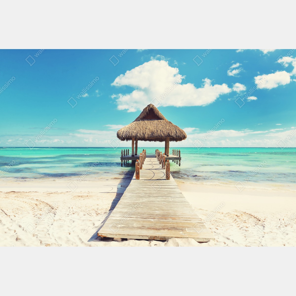 Naklejka repozycjonowalna tropikalny pomost w Punta Cana – Wallissimo® Naklejka repozycjonowalna tropikalny pomost w Punta Cana – Wallissimo®