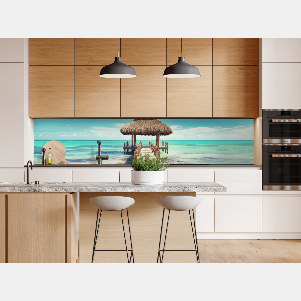 Naklejka repozycjonowalna tropikalny pomost w Punta Cana – Wallissimo® Naklejka repozycjonowalna tropikalny pomost w Punta Cana – Wallissimo®