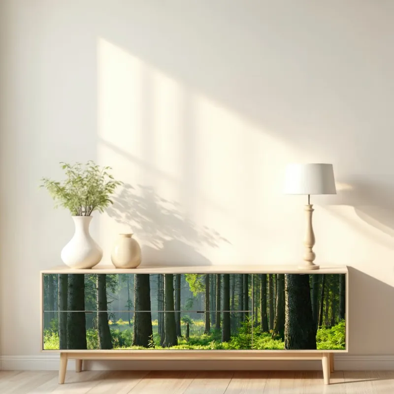 Naklejka repozycjonowalna złoty wzór falowy do dekoracji ściennej – Wallissimo®