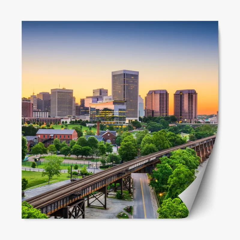 Naklejka repozycjonowalna lodowe turkusowe odbicie gór – Wallissimo®