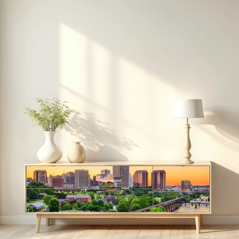 Naklejka repozycjonowalna lodowe turkusowe odbicie gór – Wallissimo®