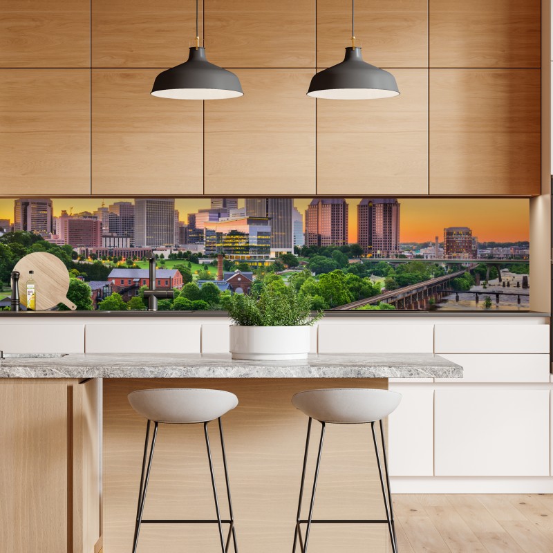 Naklejka repozycjonowalna panorama Richmond o zachodzie słońca – Wallissimo® Naklejka repozycjonowalna panorama Richmond o zachodzie słońca – Wallissimo®