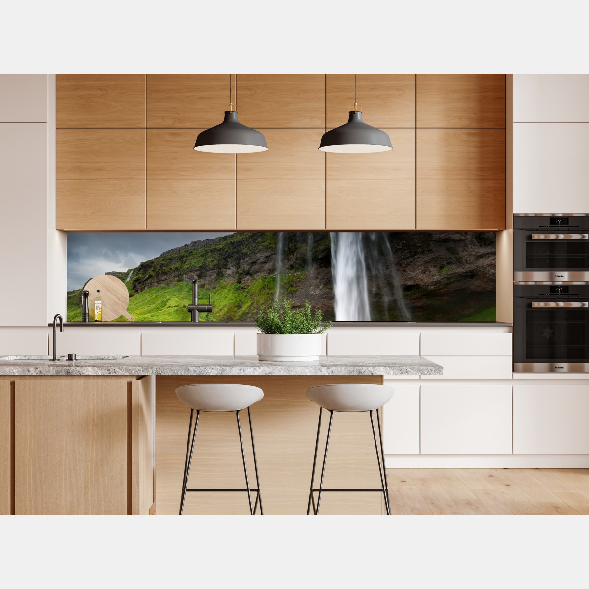 Naklejka repozycjonowalna efektowny wodospad przy Seljalandsfoss, Islandia – Wallissimo® Naklejka repozycjonowalna efektowny wodospad przy Seljalandsfoss, Islandia – Wallissimo®