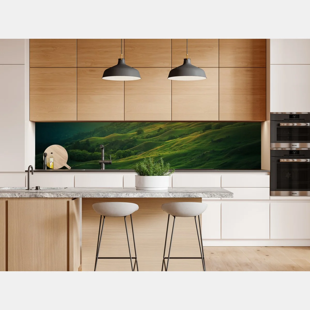 Naklejka repozycjonowalna falujące wzgórza Północnej Kalifornii o zachodzie słońca – Wallissimo® Naklejka repozycjonowalna falujące wzgórza Północnej Kalifornii o zachodzie słońca – Wallissimo®