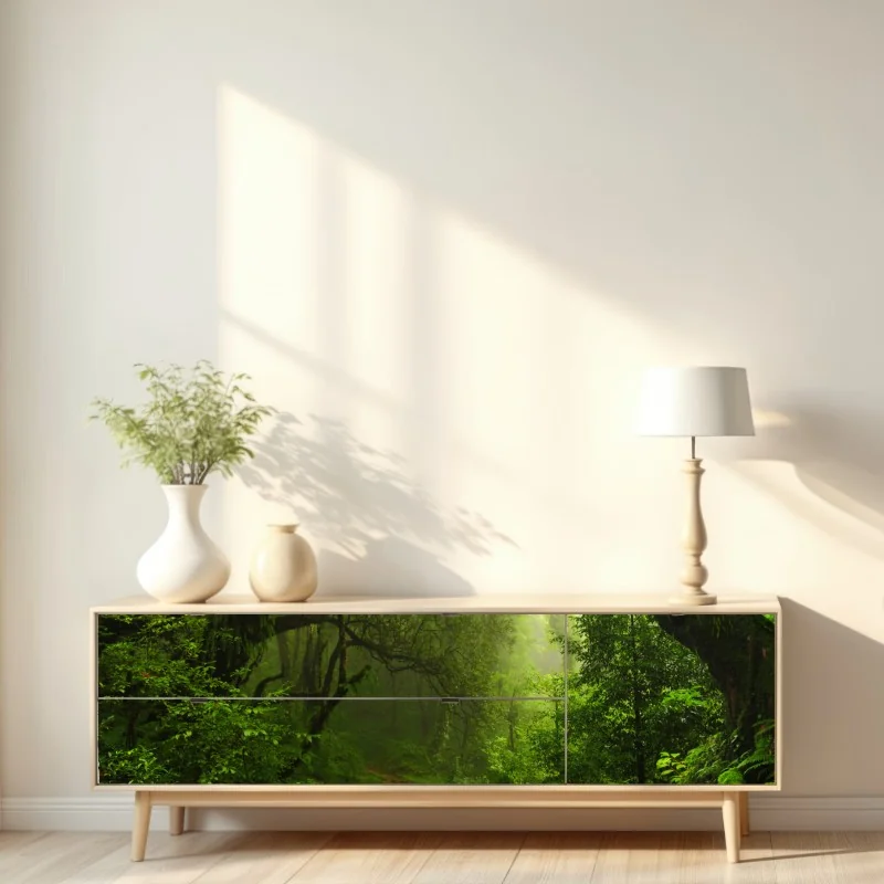 Naklejka repozycjonowalna zaczarowana mszysta ścieżka leśna – Wallissimo® Naklejka repozycjonowalna zaczarowana mszysta ścieżka leśna – Wallissimo®