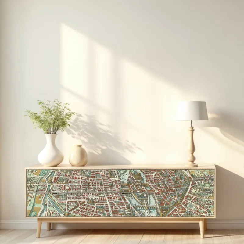 Naklejka repozycjonowalna tropikalne akwarelowe orchidee i liście palmowe – Wallissimo®