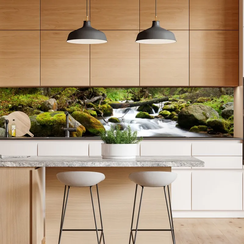 Naklejka repozycjonowalna Góra Fuji z kwitnącą sakurą o wschodzie słońca – Wallissimo®