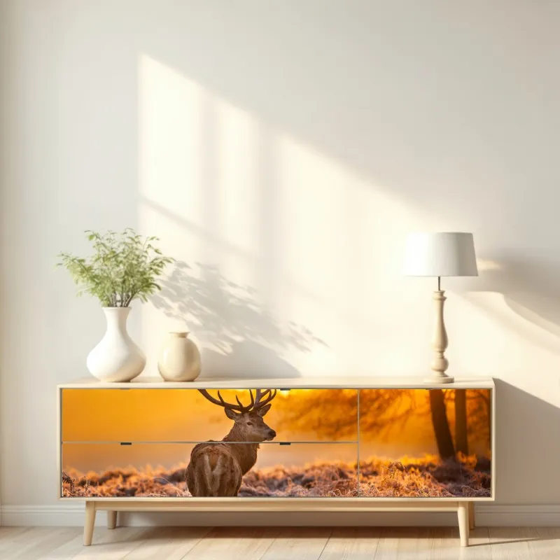 Naklejka repozycjonowalna odważny geometryczny wzór retro – Wallissimo®