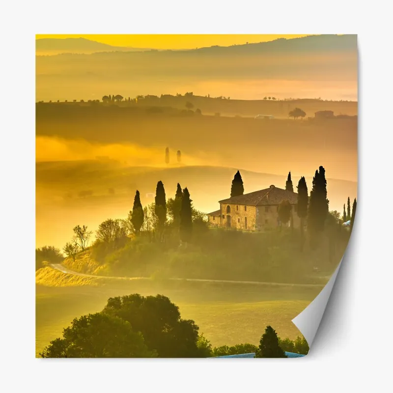 Naklejka repozycjonowalna unoszące się pęcherzyki oleju na głębokim gradiencie – Wallissimo®