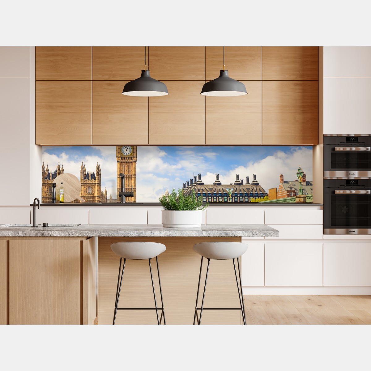 Naklejka repozycjonowalna widok Londynu z wieżą zegarową Big Ben i mostem Westminster – Wallissimo® Naklejka repozycjonowalna widok Londynu z wieżą zegarową Big Ben i mostem Westminster – Wallissimo®