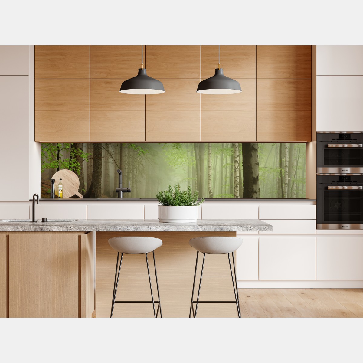 Naklejka repozycjonowalna mglisty leśny szlak – Wallissimo® Naklejka repozycjonowalna mglisty leśny szlak – Wallissimo®