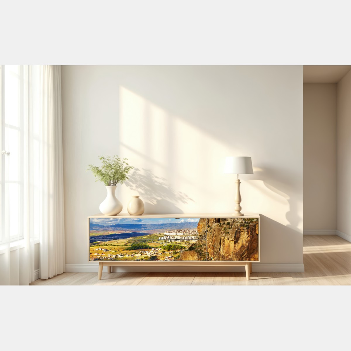 Naklejka repozycjonowalna dramatyczny widok klifów Konstantyny – Wallissimo® Naklejka repozycjonowalna dramatyczny widok klifów Konstantyny – Wallissimo®