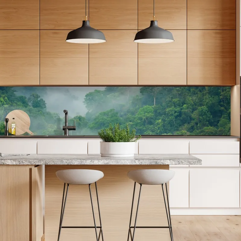 Naklejka repozycjonowalna unoszące się pęcherzyki oleju na głębokim gradiencie – Wallissimo®