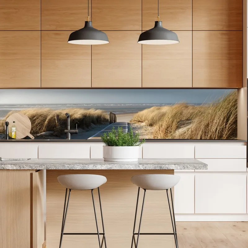 Naklejka repozycjonowalna drewniany pomost prowadzący do morza – Wallissimo® Naklejka repozycjonowalna drewniany pomost prowadzący do morza – Wallissimo®