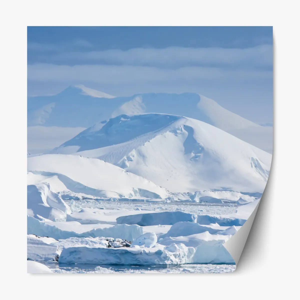 Naklejka repozycjonowalna śnieżna panorama górska – Wallissimo® Naklejka repozycjonowalna śnieżna panorama górska – Wallissimo®