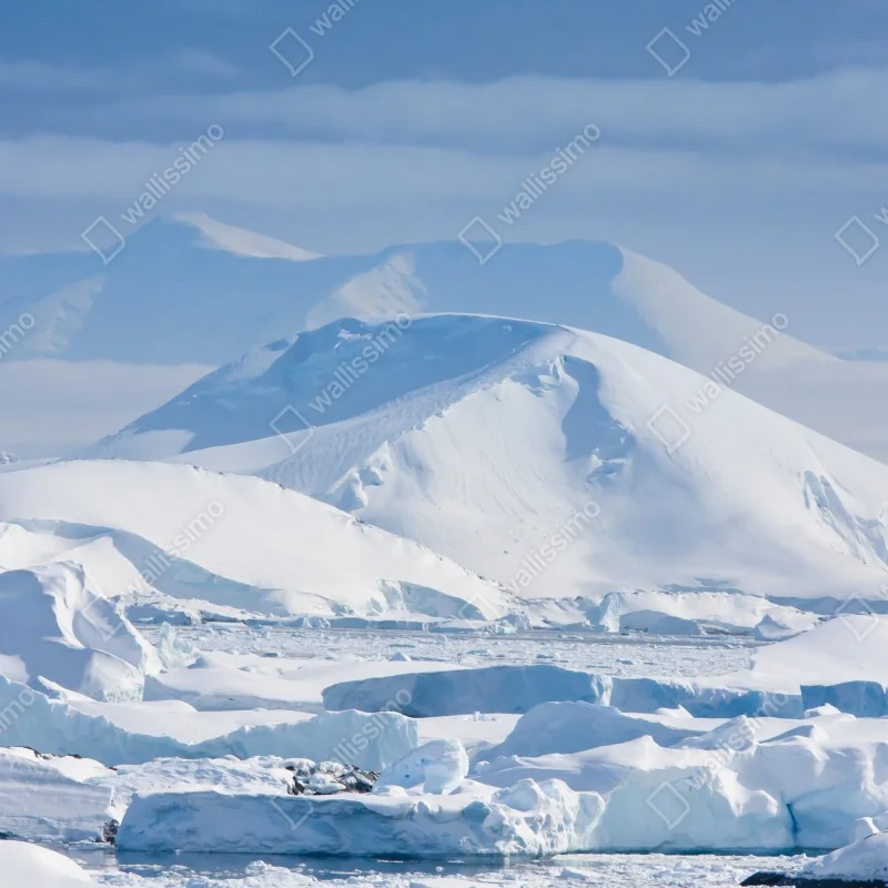 Naklejka repozycjonowalna śnieżna panorama górska – Wallissimo® Naklejka repozycjonowalna śnieżna panorama górska – Wallissimo®