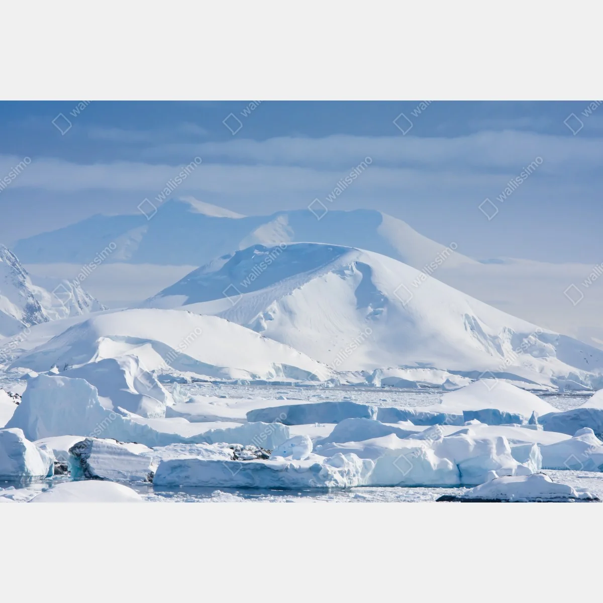 Naklejka repozycjonowalna śnieżna panorama górska – Wallissimo® Naklejka repozycjonowalna śnieżna panorama górska – Wallissimo®