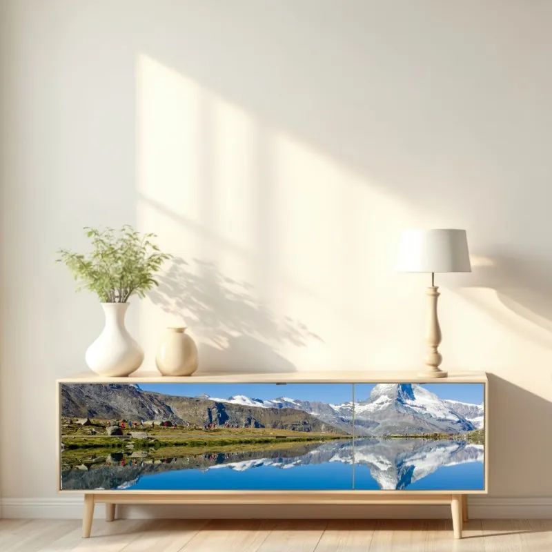 Naklejka repozycjonowalna abstrakcyjny wzór fasady architektonicznej – Wallissimo®