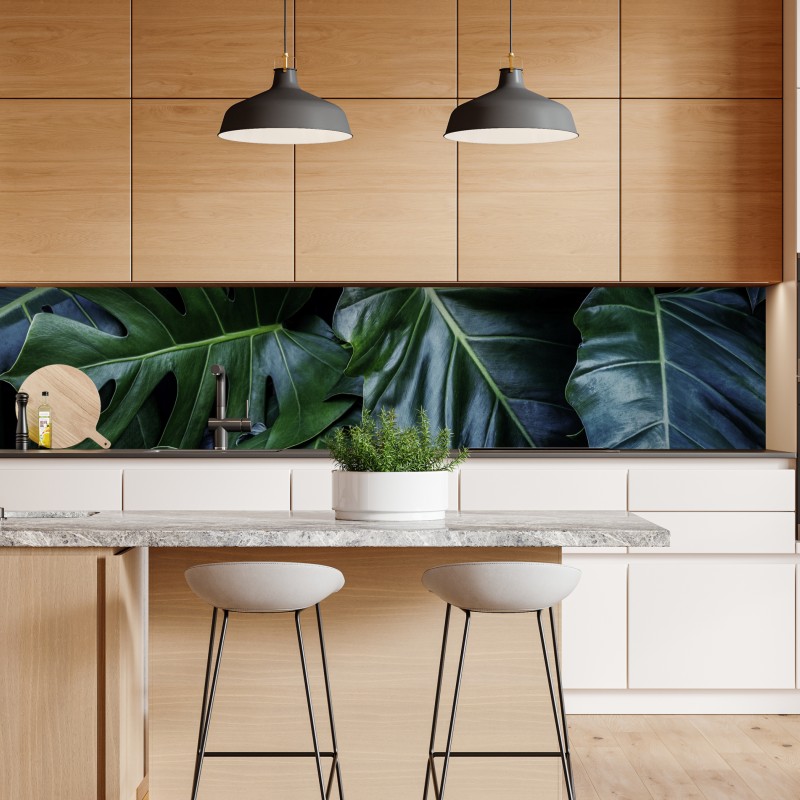 Naklejka repozycjonowalna bujna tropikalna monstera – Wallissimo® Naklejka repozycjonowalna bujna tropikalna monstera – Wallissimo®