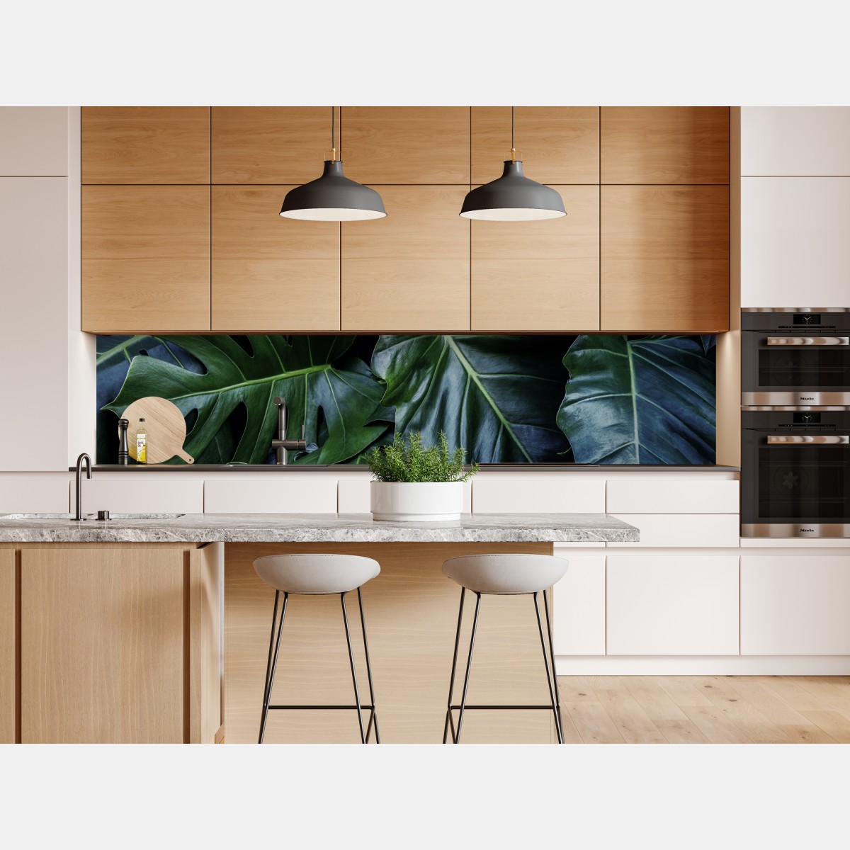 Naklejka repozycjonowalna bujna tropikalna monstera – Wallissimo® Naklejka repozycjonowalna bujna tropikalna monstera – Wallissimo®