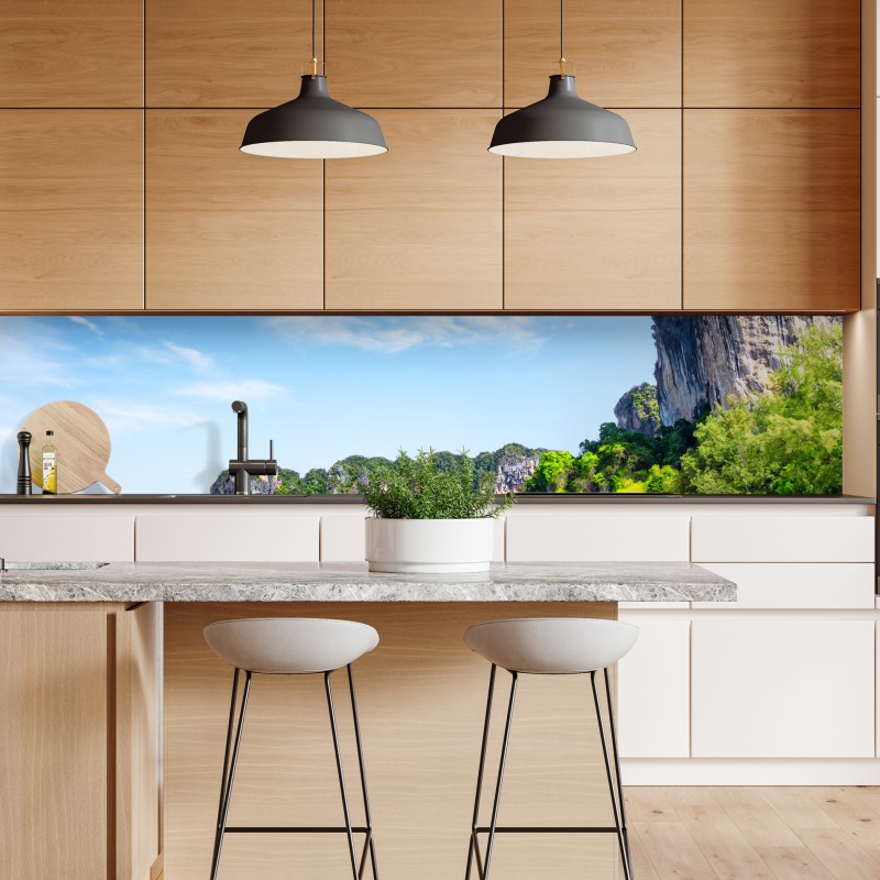 Naklejka repozycjonowalna tradycyjna łódź na plaży Railay, Tajlandia – Wallissimo® Naklejka repozycjonowalna tradycyjna łódź na plaży Railay, Tajlandia – Wallissimo®