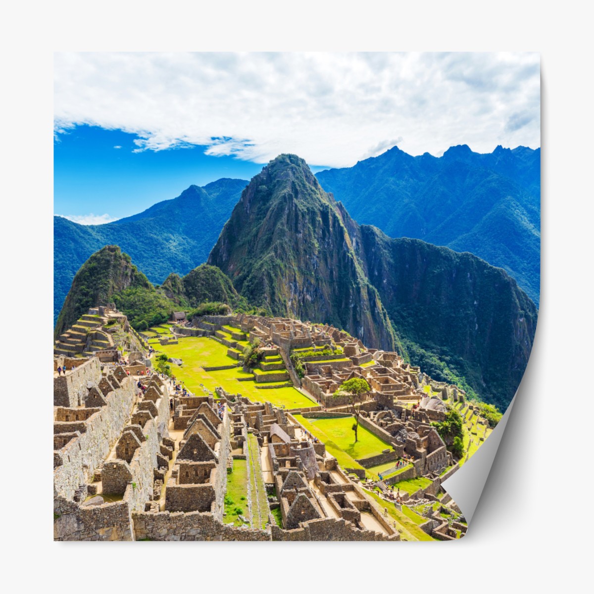 Repositionable sticker Machu Picchu ancient andean citadel