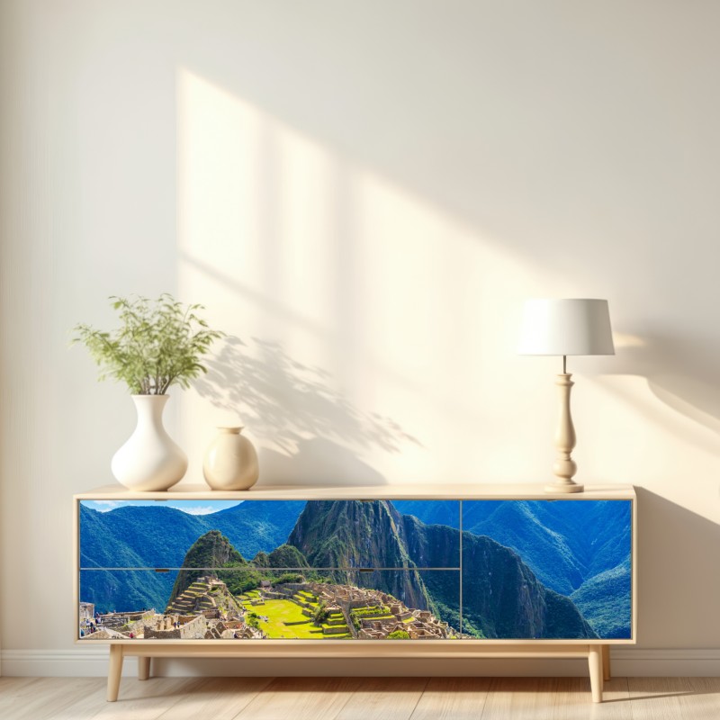 Naklejka repozycjonowalna Machu Picchu starożytna cytadela Andów – Wallissimo® Naklejka repozycjonowalna Machu Picchu starożytna cytadela Andów – Wallissimo®