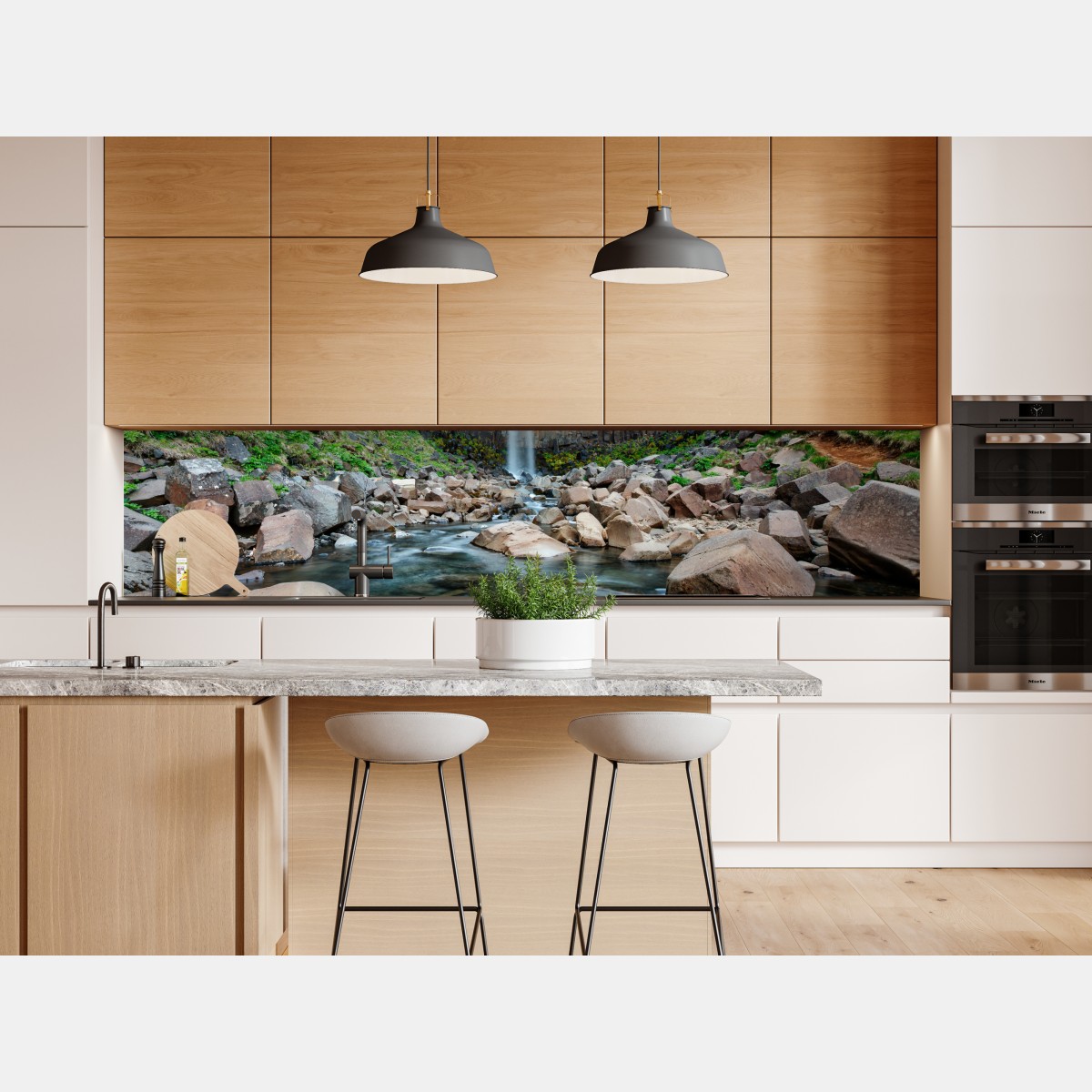 Naklejka repozycjonowalna imponujący wodospad wśród bazaltowych klifów – Wallissimo® Naklejka repozycjonowalna imponujący wodospad wśród bazaltowych klifów – Wallissimo®