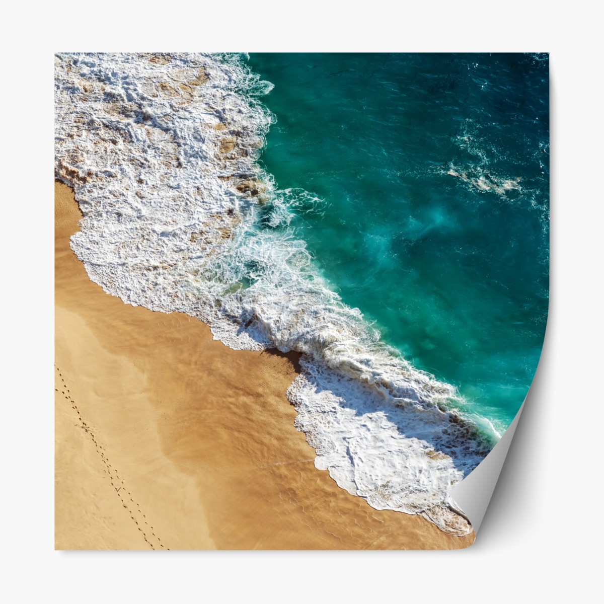 Repositionable sticker turquoise waves at Kelingking Beach