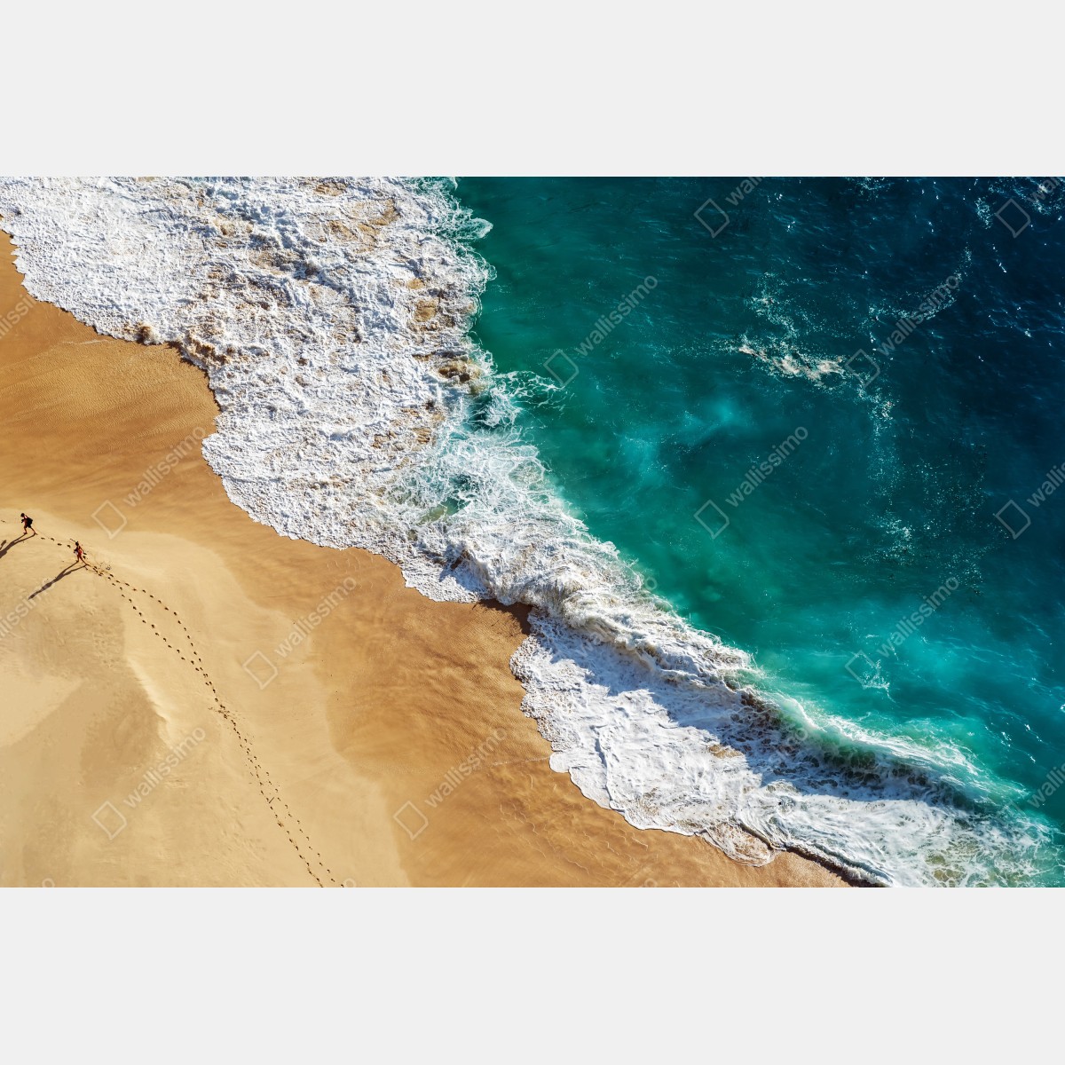 Naklejka repozycjonowalna turkusowe fale na plaży Kelingking – Wallissimo® Naklejka repozycjonowalna turkusowe fale na plaży Kelingking – Wallissimo®