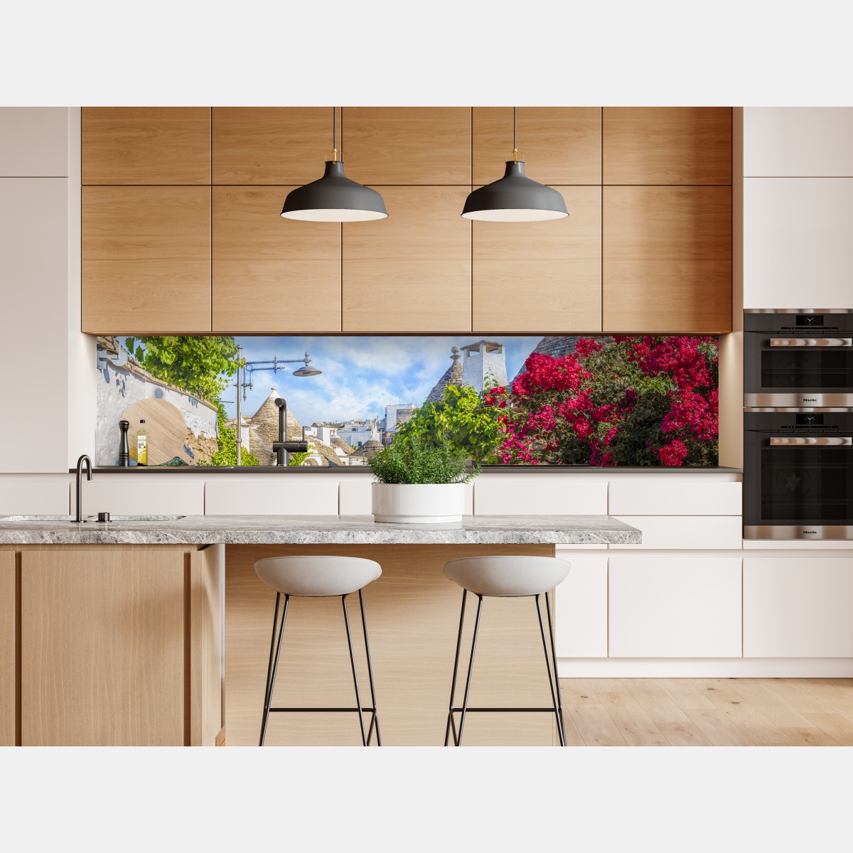 Naklejka repozycjonowalna Alberobello trulli malownicza uliczka – Wallissimo® Naklejka repozycjonowalna Alberobello trulli malownicza uliczka – Wallissimo®