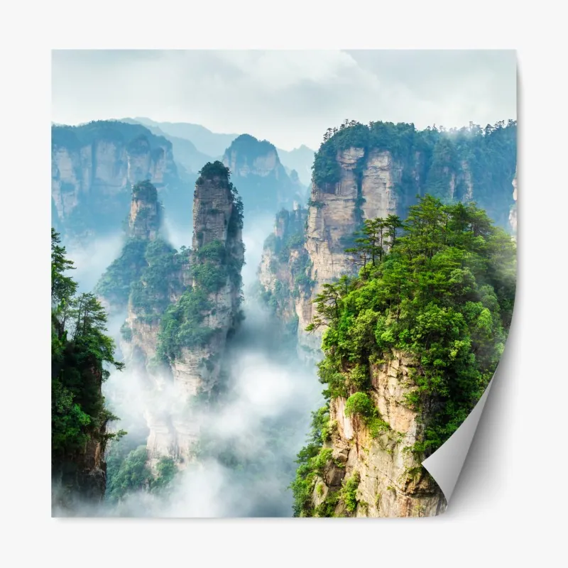 Naklejka repozycjonowalna dramatyczna czarno-biała fala oceanu – Wallissimo®