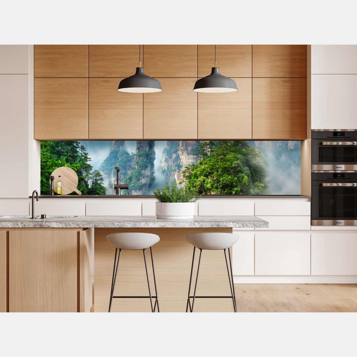 Naklejka repozycjonowalna mgliste filary górskie – Wallissimo® Naklejka repozycjonowalna mgliste filary górskie – Wallissimo®