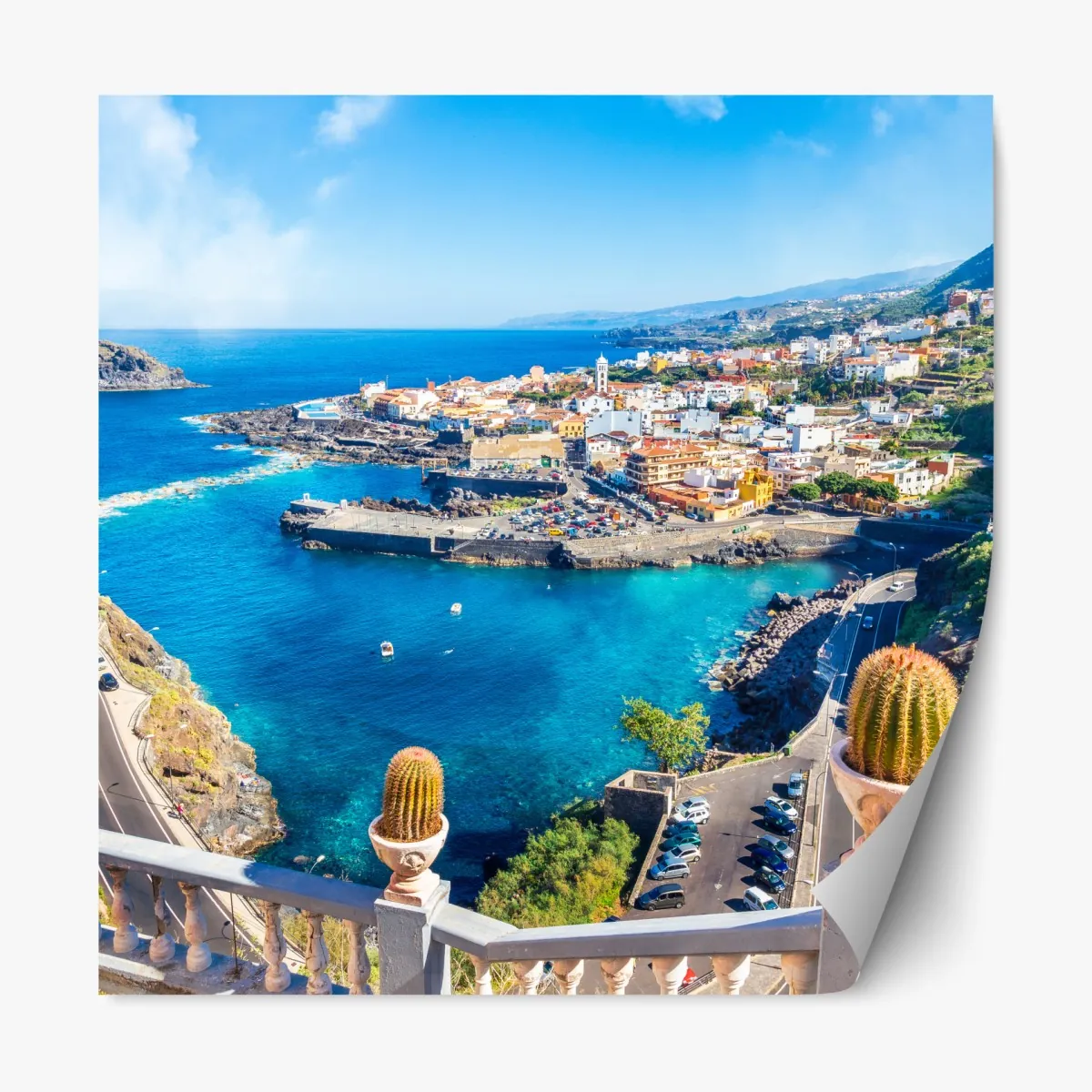 Naklejka repozycjonowalna Garachico panorama nadmorska, Tenerife – Wallissimo® Naklejka repozycjonowalna Garachico panorama nadmorska, Tenerife – Wallissimo®