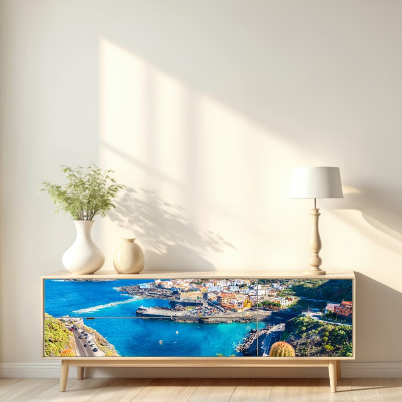 Naklejka repozycjonowalna Garachico panorama nadmorska, Tenerife – Wallissimo® Naklejka repozycjonowalna Garachico panorama nadmorska, Tenerife – Wallissimo®