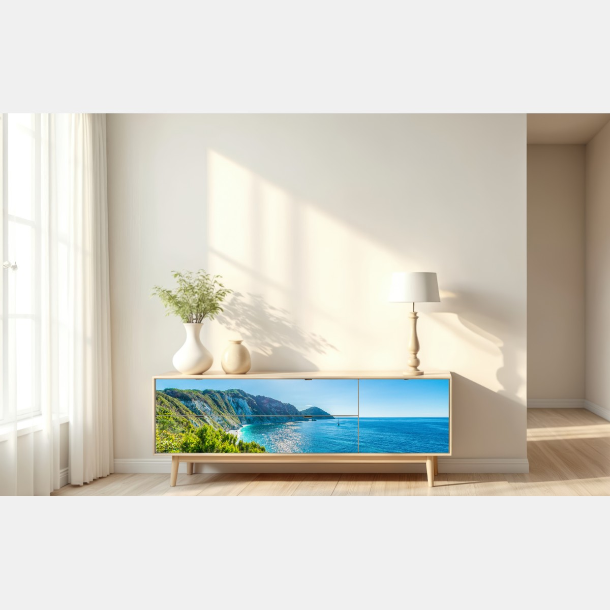 Naklejka repozycjonowalna słoneczna panorama plaży Sansone, Elba – Wallissimo® Naklejka repozycjonowalna słoneczna panorama plaży Sansone, Elba – Wallissimo®