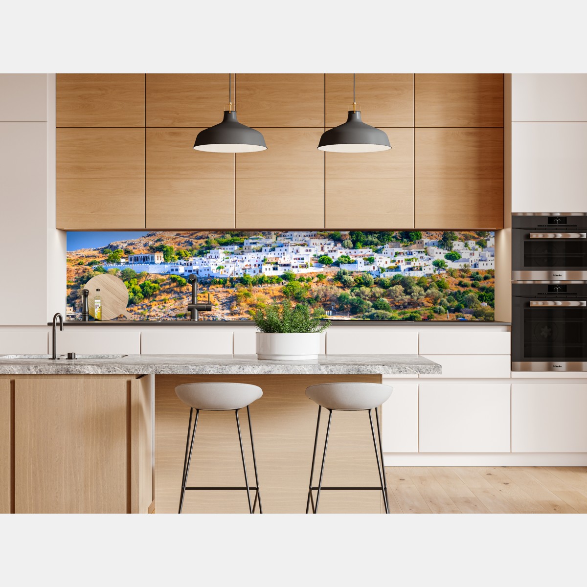 Naklejka repozycjonowalna Lindos: akropol nad białą wioską, Rodos – Wallissimo® Naklejka repozycjonowalna Lindos: akropol nad białą wioską, Rodos – Wallissimo®