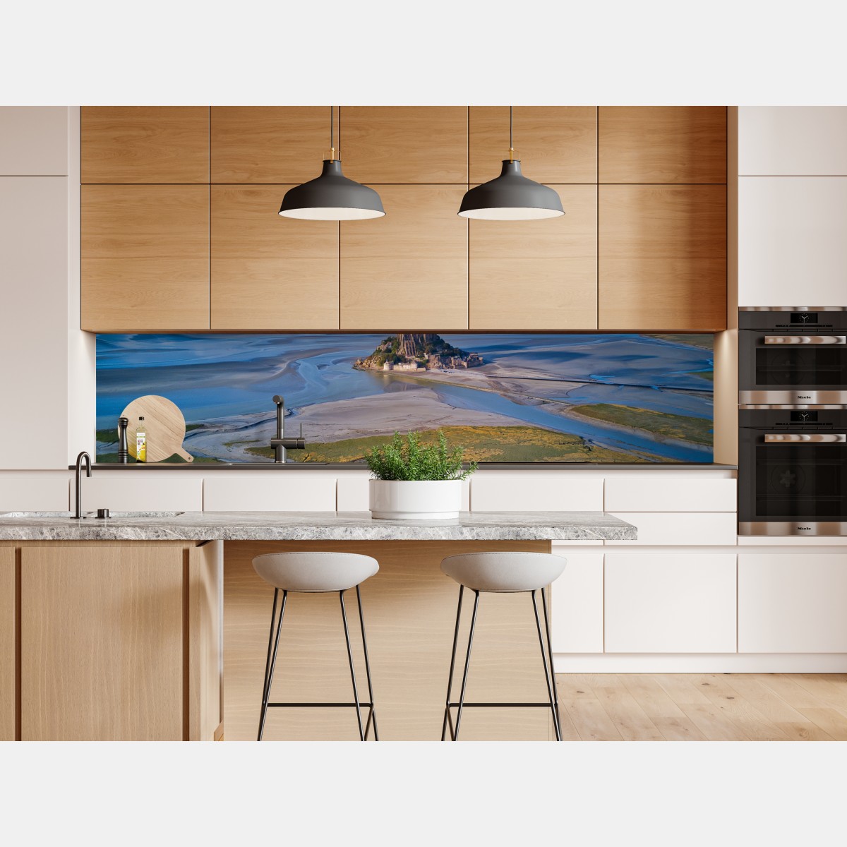 Naklejka repozycjonowalna Mont Saint-Michel widok z lotu ptaka – Wallissimo® Naklejka repozycjonowalna Mont Saint-Michel widok z lotu ptaka – Wallissimo®