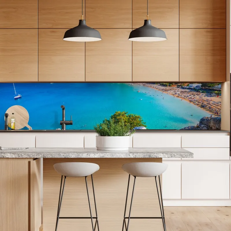 Naklejka repozycjonowalna botaniczny wzór z cytrynami – Wallissimo®