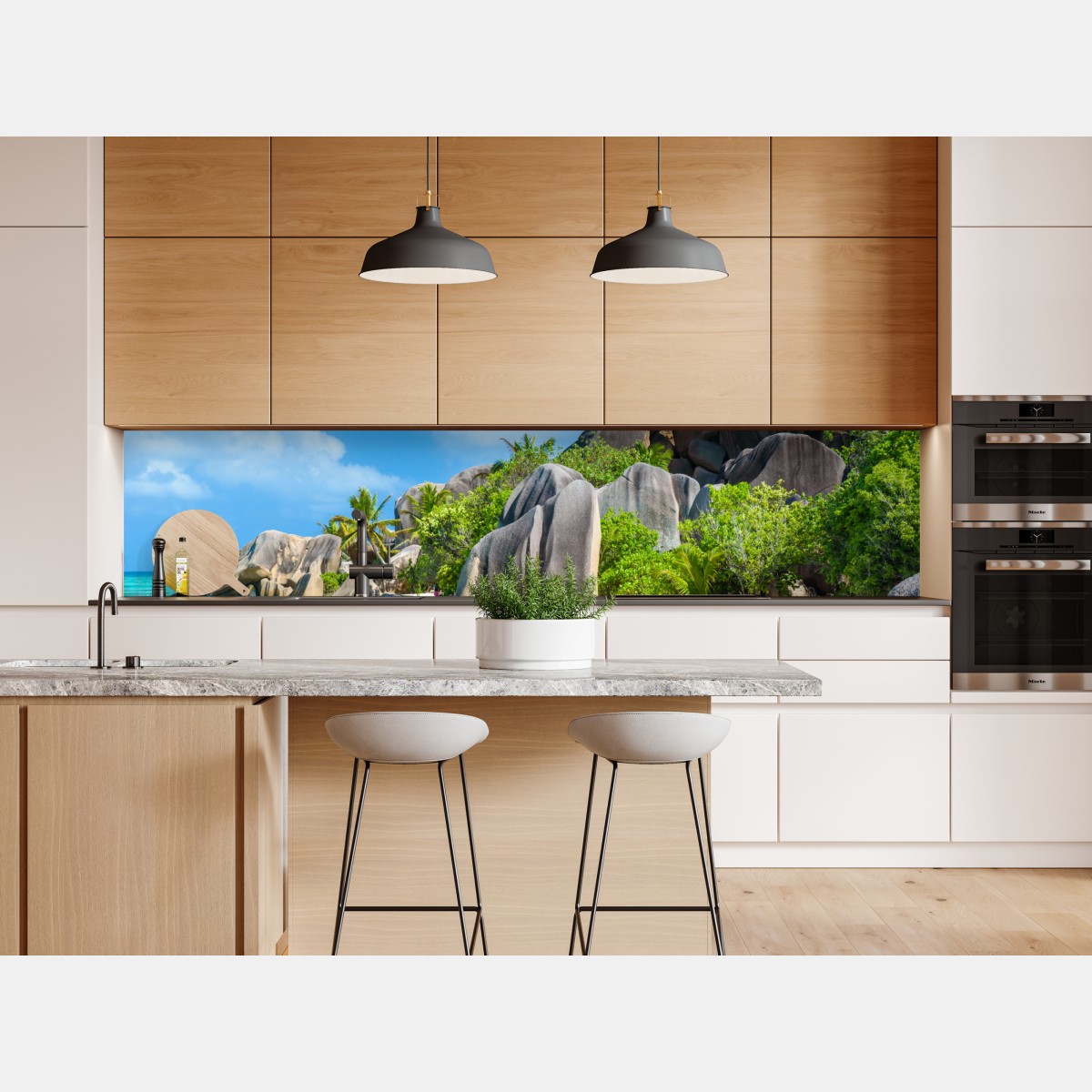 Naklejka repozycjonowalna plaża Anse Source d'Argent, La Digue – Wallissimo® Naklejka repozycjonowalna plaża Anse Source d'Argent, La Digue – Wallissimo®