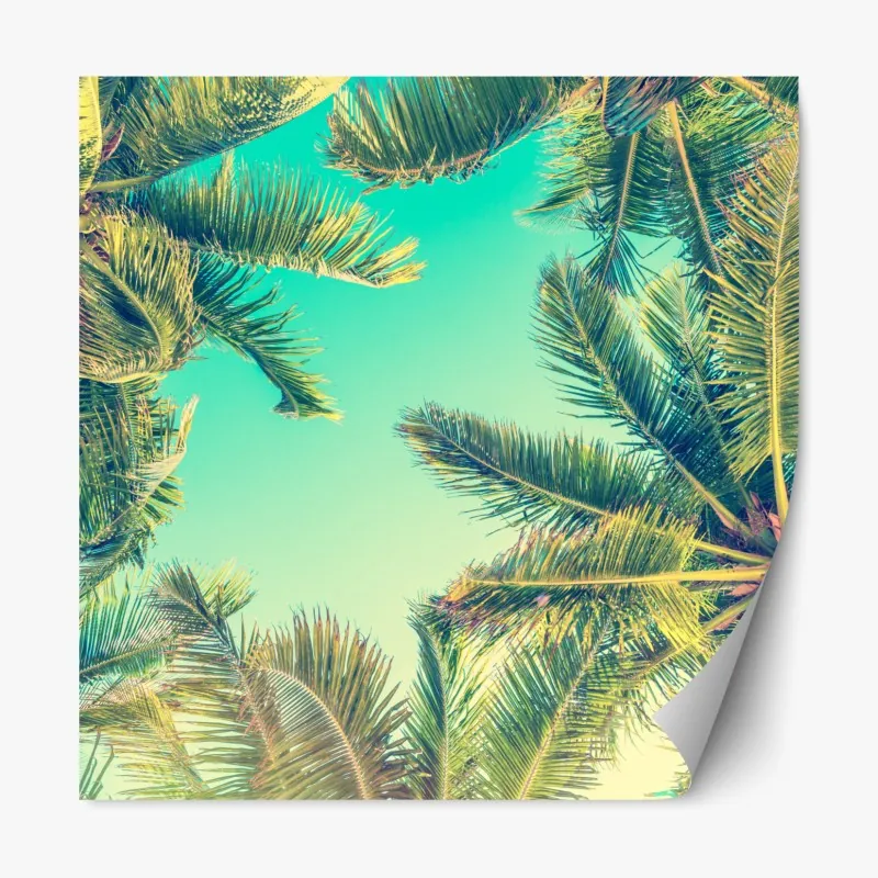 Naklejka repozycjonowalna granatowy motyw z złotymi konturami kwiatów – Wallissimo®