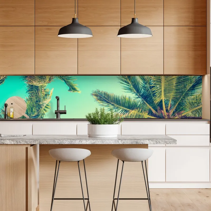 Naklejka repozycjonowalna granatowy motyw z złotymi konturami kwiatów – Wallissimo®