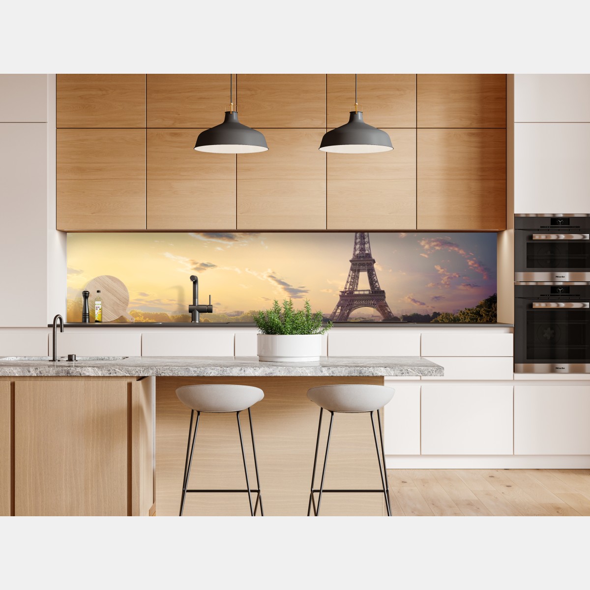 Naklejka repozycjonowalna słoneczny widok na Wieżę Eiffla o świcie – Wallissimo® Naklejka repozycjonowalna słoneczny widok na Wieżę Eiffla o świcie – Wallissimo®