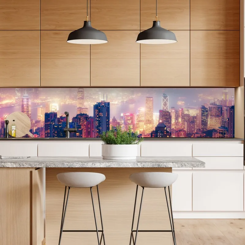 Naklejka repozycjonowalna zimowa mgła nad lasem iglastym – Wallissimo®