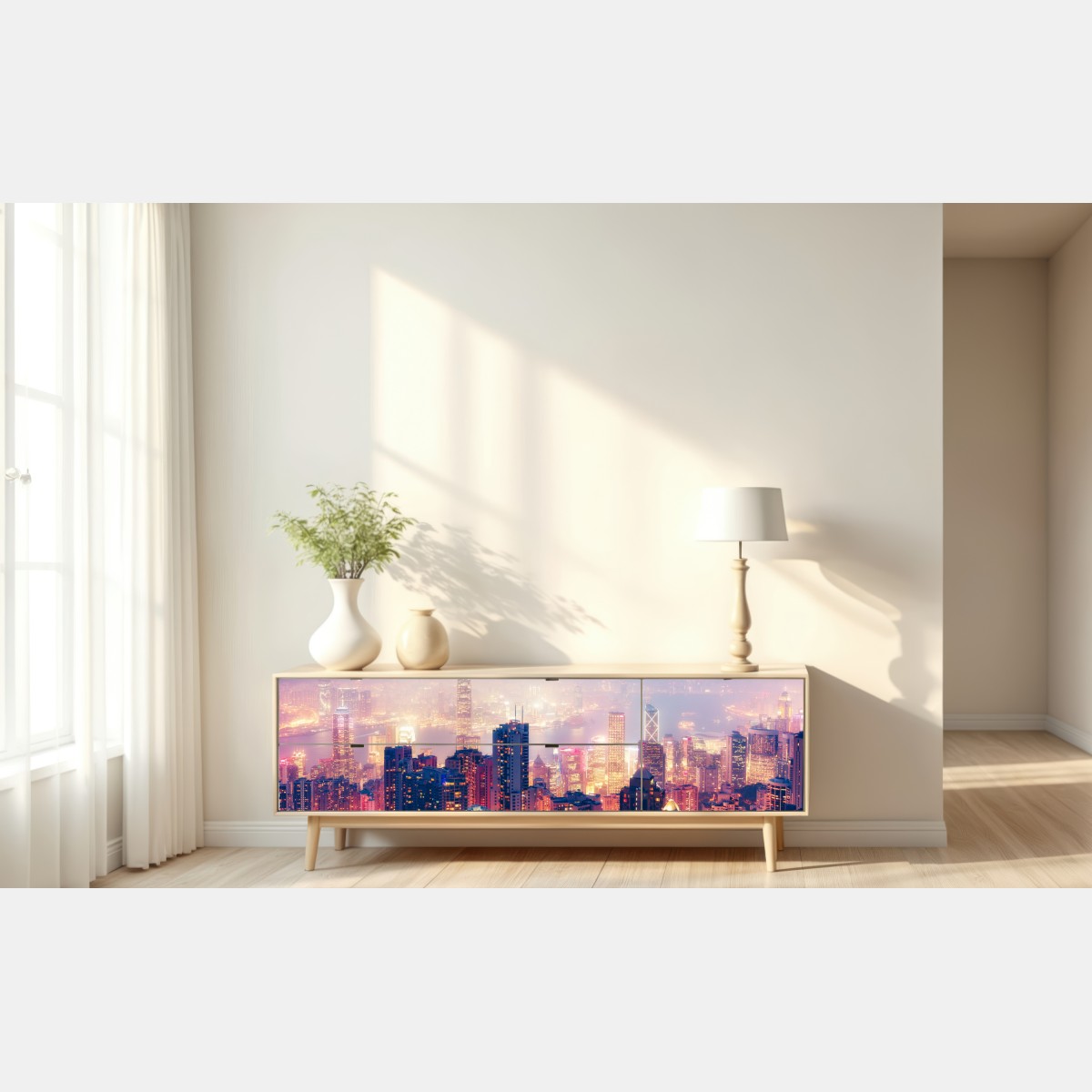 Naklejka repozycjonowalna Hongkong nocna panorama z Victoria Peak – Wallissimo® Naklejka repozycjonowalna Hongkong nocna panorama z Victoria Peak – Wallissimo®