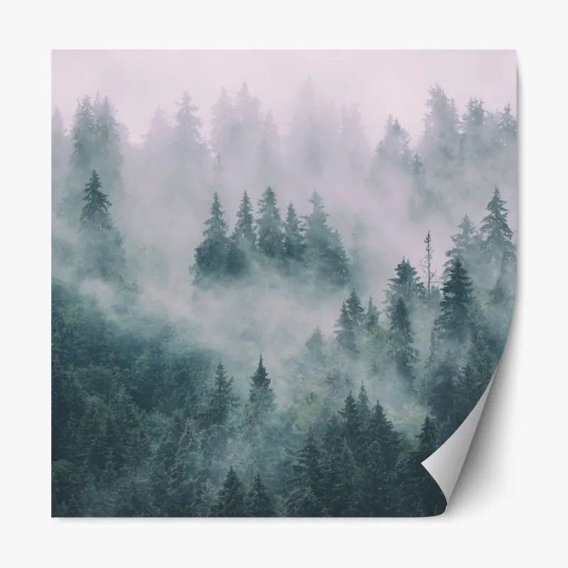 Naklejka repozycjonowalna spokojny botaniczny wzór lotosu – Wallissimo®