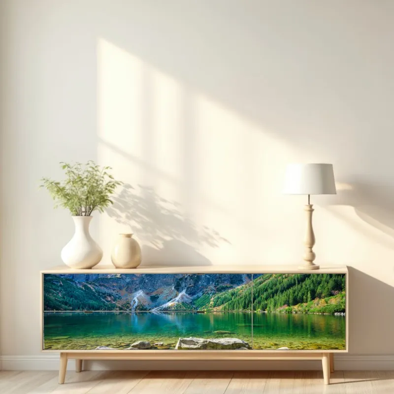 Naklejka repozycjonowalna Sanphet Prasat pałac nad jeziorem – Wallissimo®