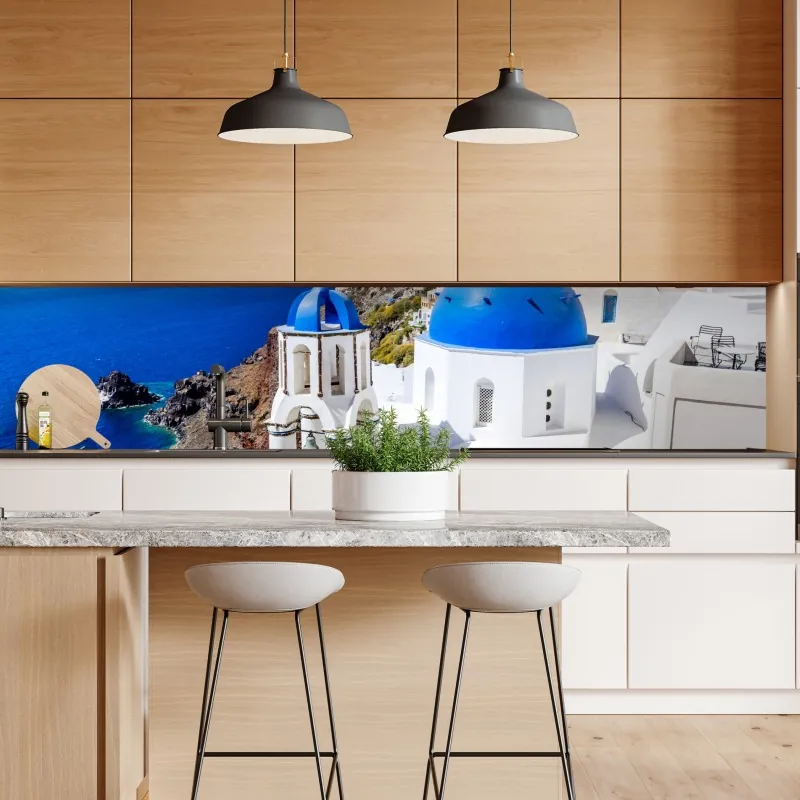 Naklejka repozycjonowalna niebieski kwiatowy wzór toile – Wallissimo®