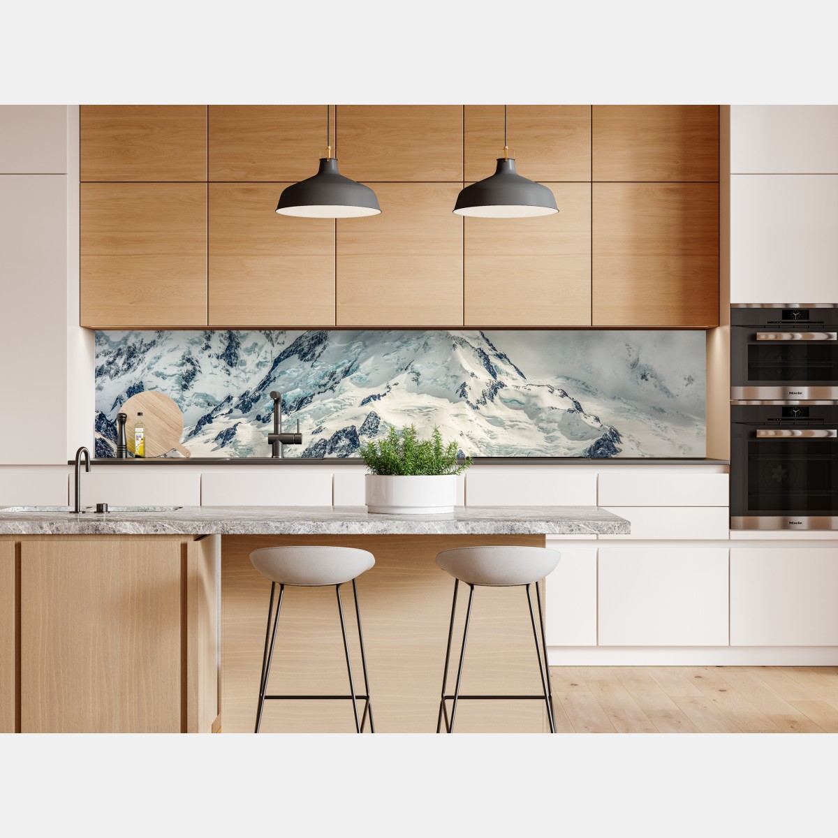 Naklejka repozycjonowalna śnieżny szczyt z lodowcem – Wallissimo® Naklejka repozycjonowalna śnieżny szczyt z lodowcem – Wallissimo®