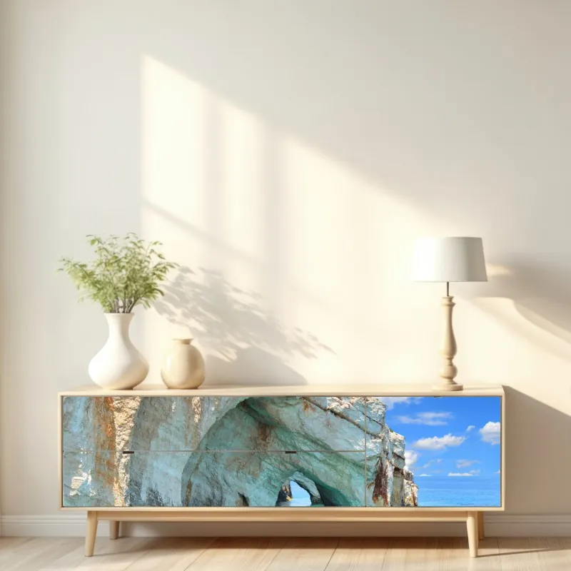 Naklejka repozycjonowalna błękitne jaskinie na Zakynthos – Wallissimo® Naklejka repozycjonowalna błękitne jaskinie na Zakynthos – Wallissimo®